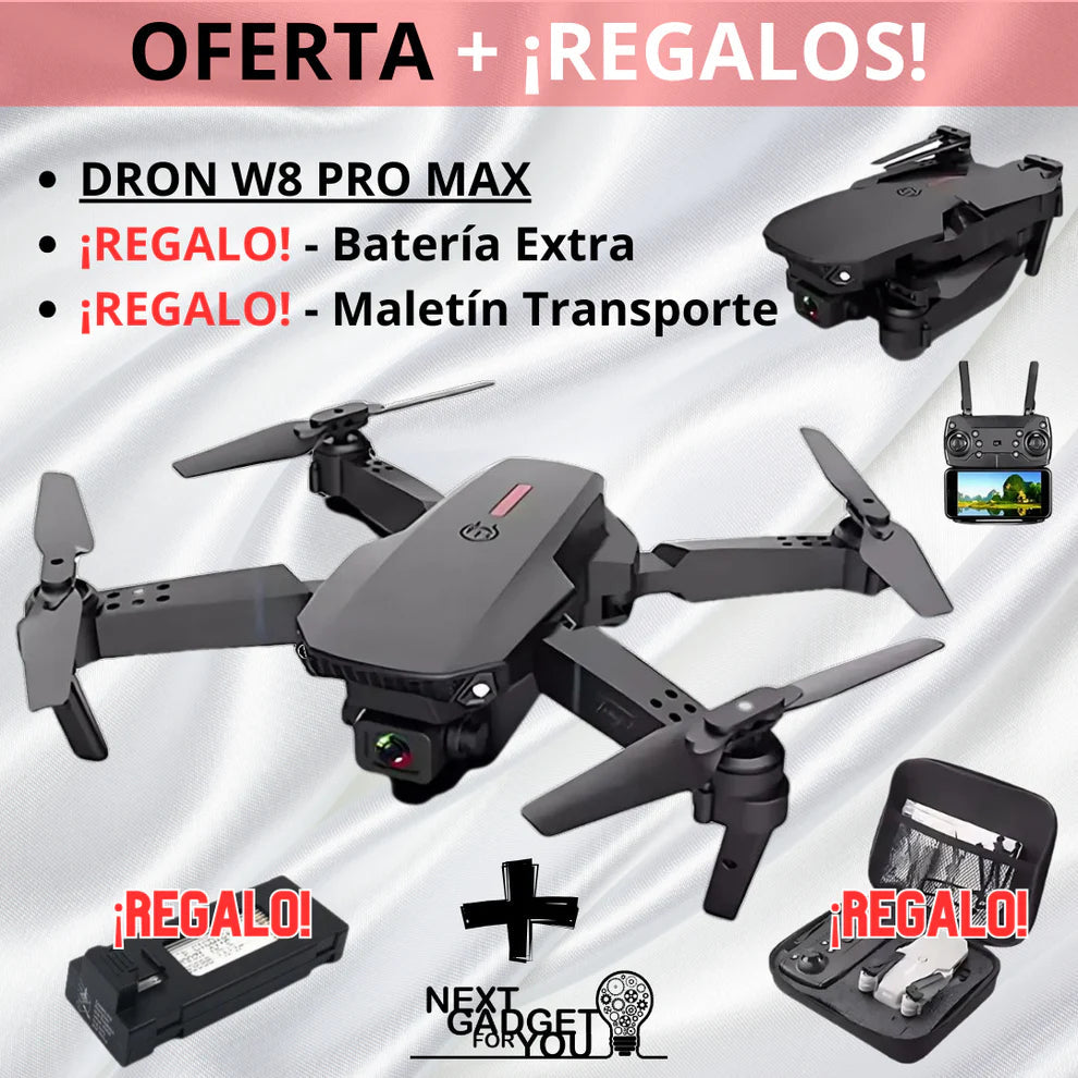 Dron con doble cámara 4K + Maletín Gratis